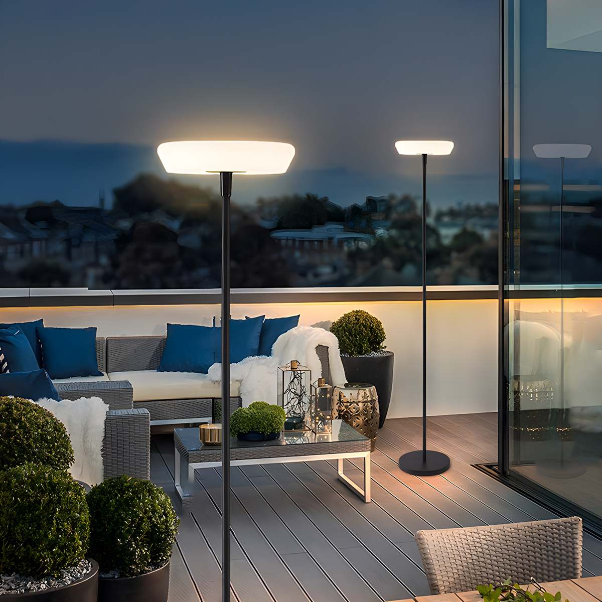 Antizer Outdoor Solar LED Floor Lamp for Garden