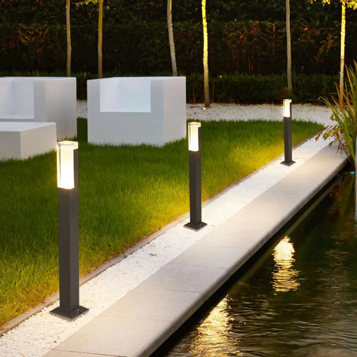 Antizer Square Outdoor Ground Garden Light