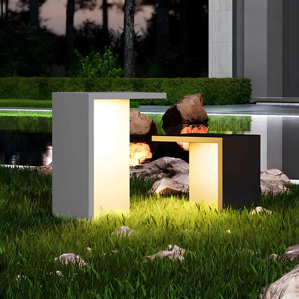 Antizer Solar Table and Stool Floor Lamp
