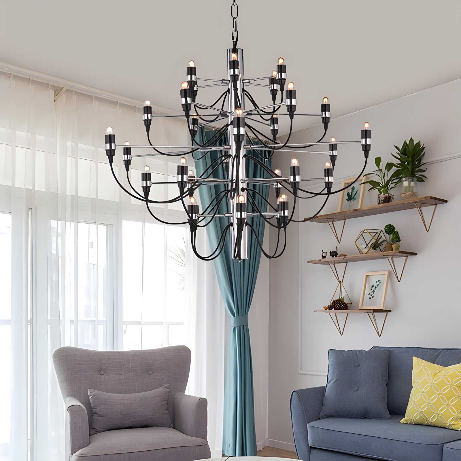 Antizer Tiered Modern Candle Chandelier