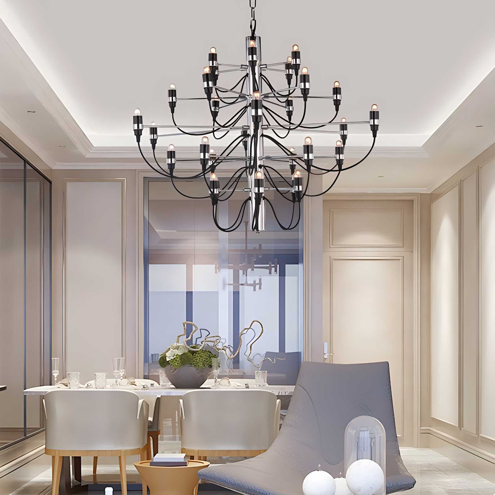 Antizer Tiered Modern Candle Chandelier