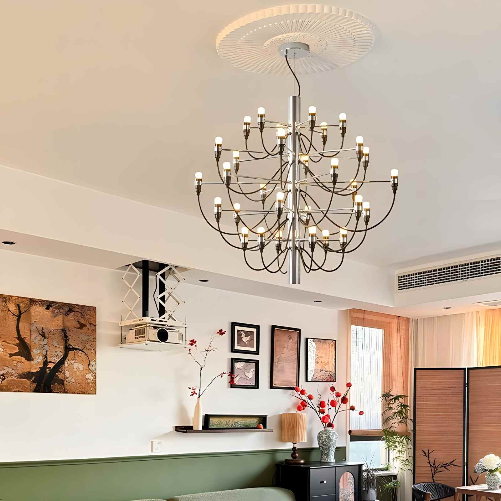 Antizer Tiered Modern Candle Chandelier