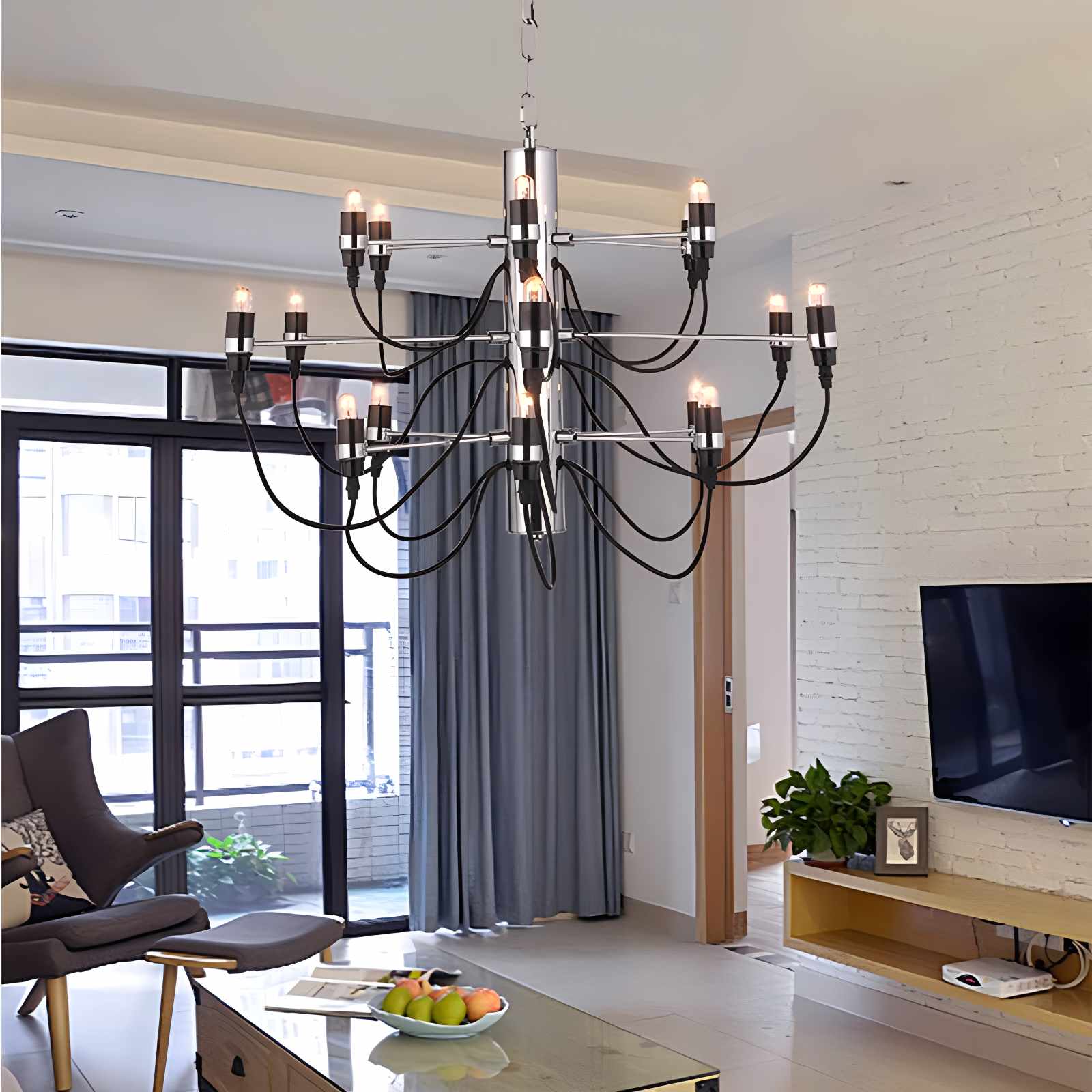 Antizer Tiered Modern Candle Chandelier