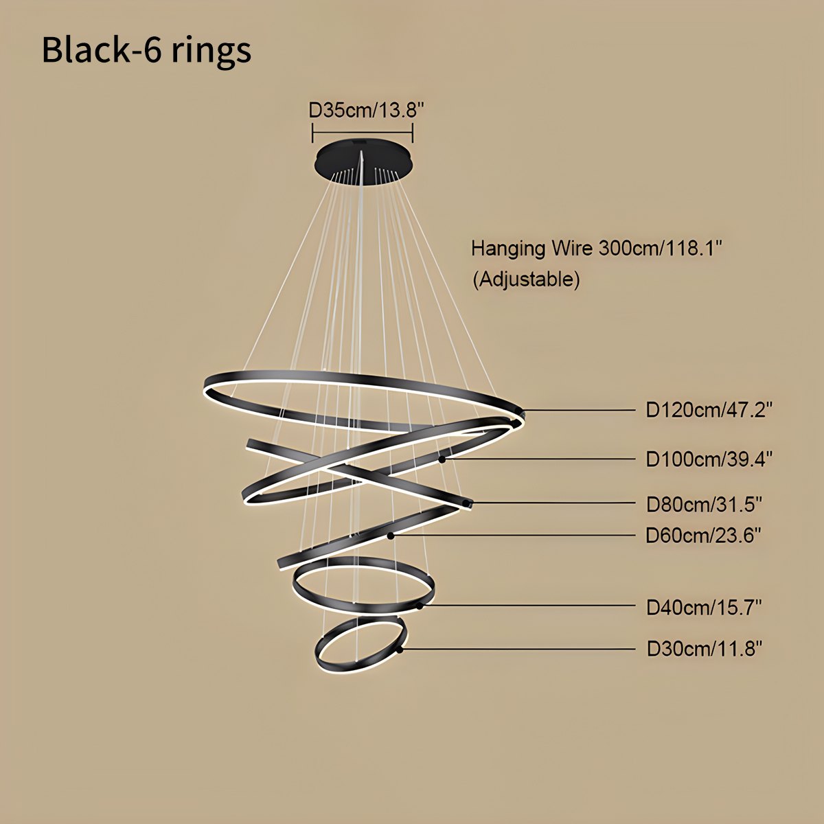 ceiling light design size