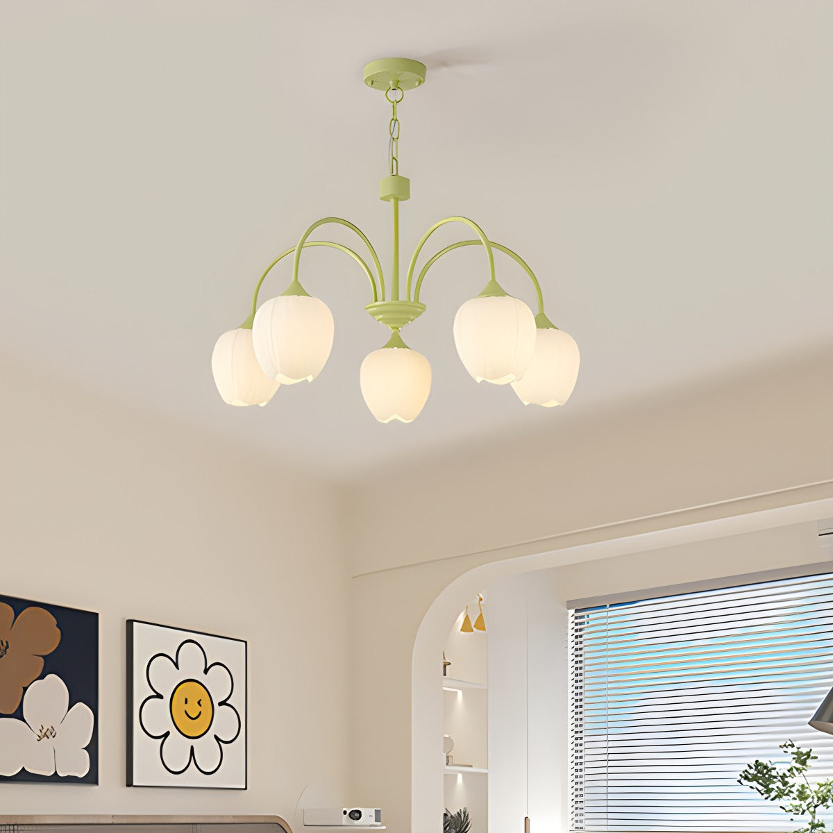 tulip chandelier lighting