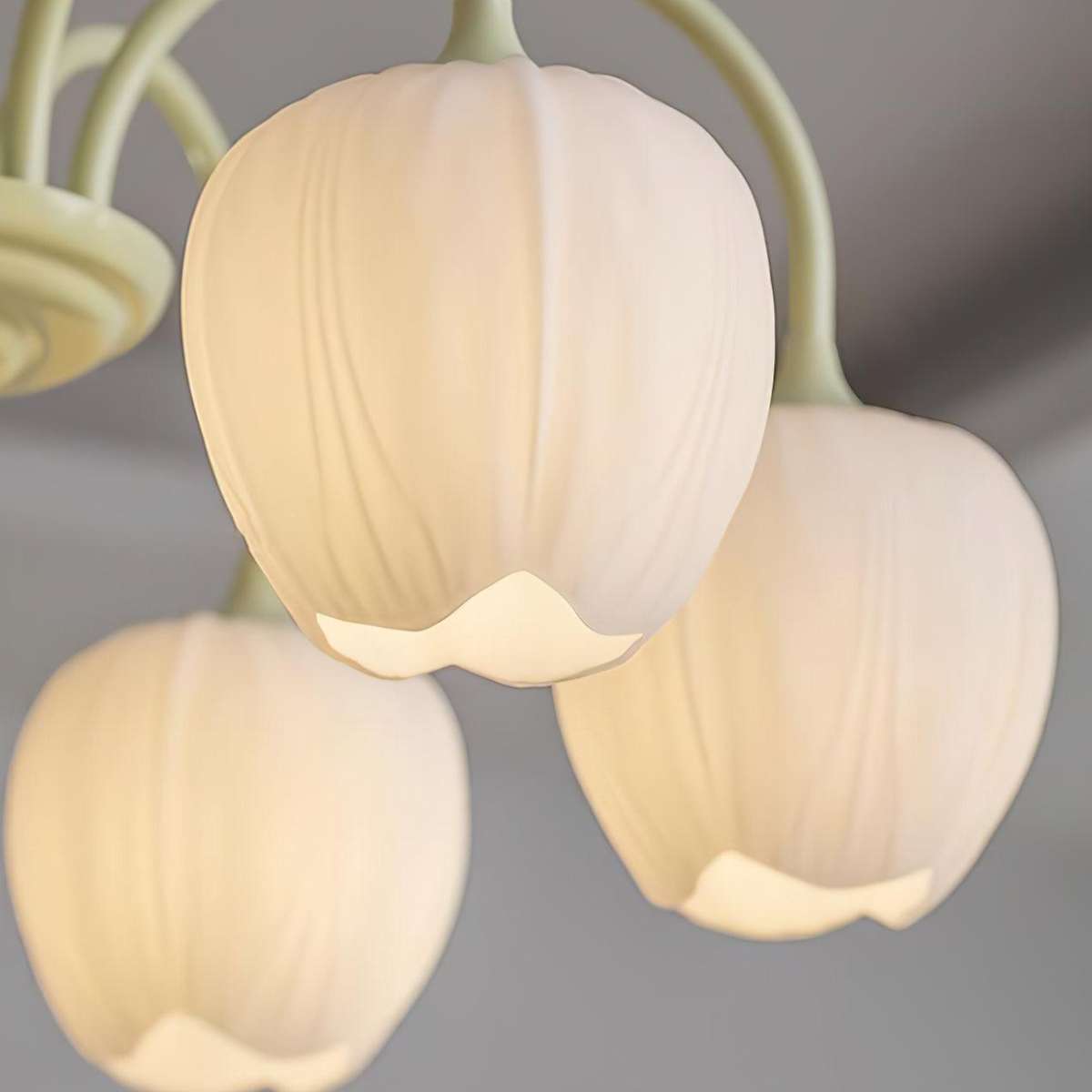 glass tulip chandelier