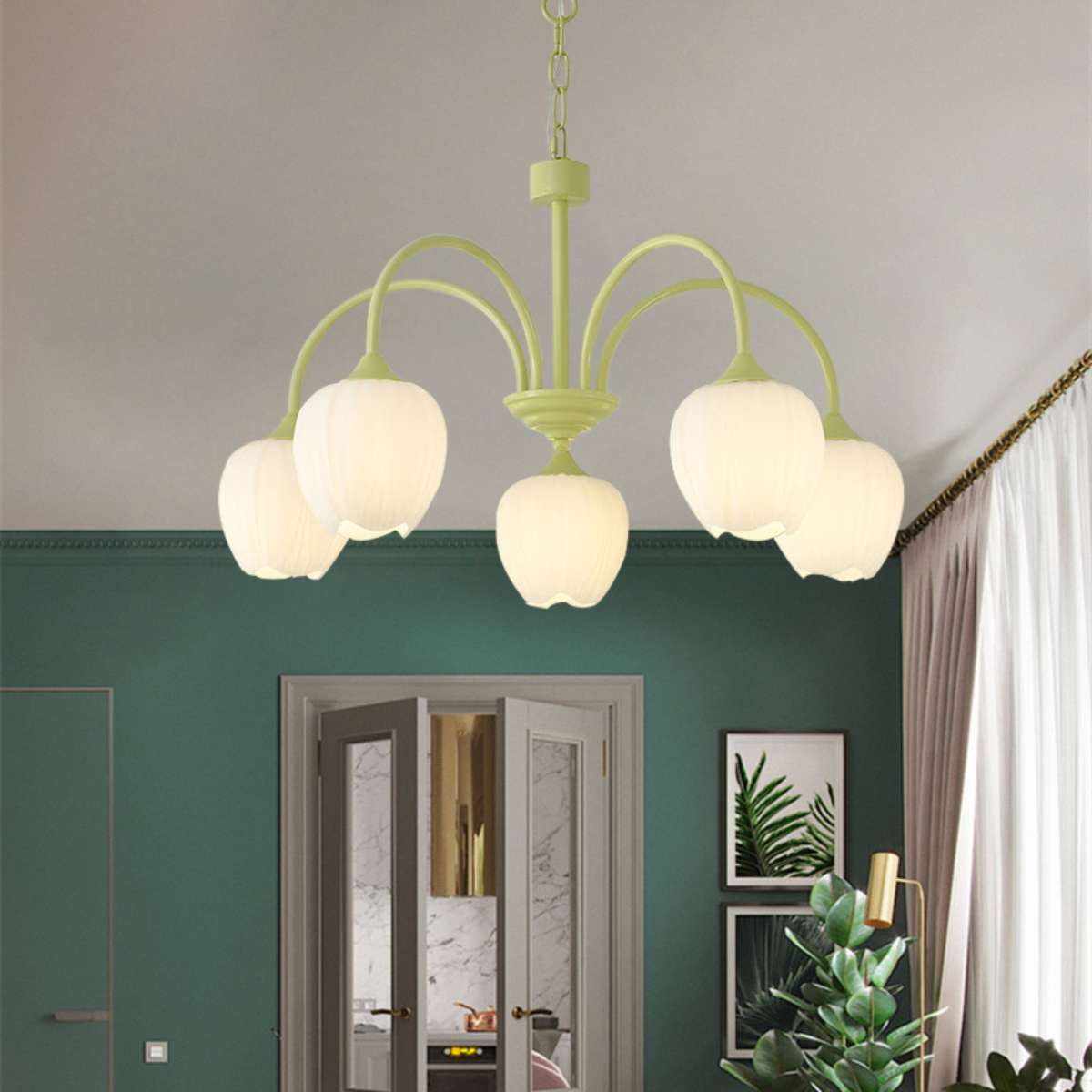 tulip chandelier