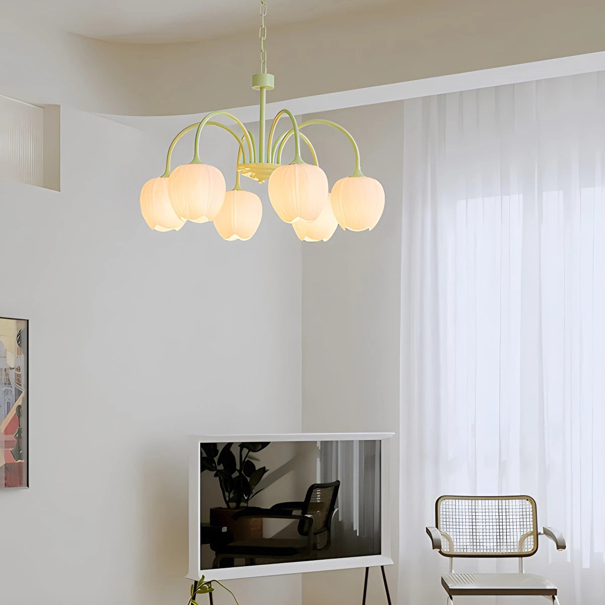 tulip chandelier