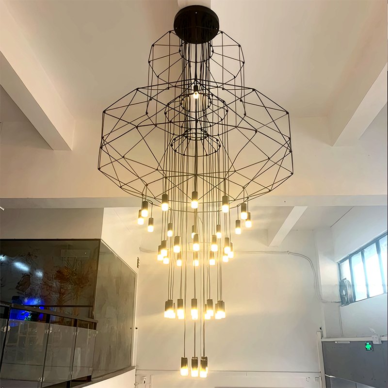 Antizer Wire Tiered Sculptural Chandelier