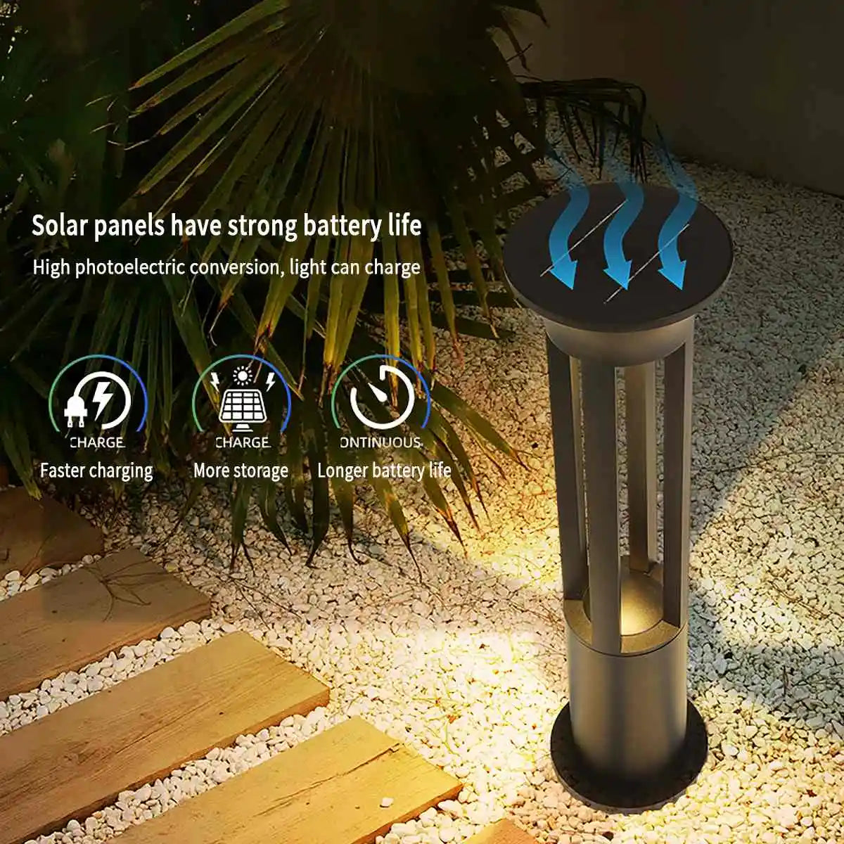Antizer Cylindrical Lawn Outdoor Floor Lamp