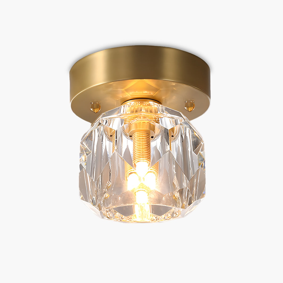 Antizer European Style Copper Glass Ceiling Lamp-G