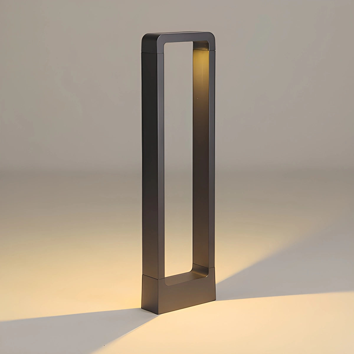 Antizer Solar Rectangular Outdoor Floor Lamp Sand Black Municipal  Electricity