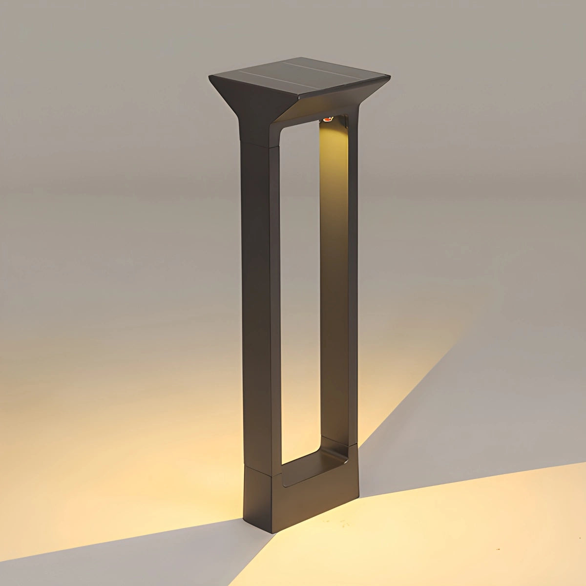 Antizer Solar Rectangular Outdoor Floor Lamp Sand Black Solar Energy