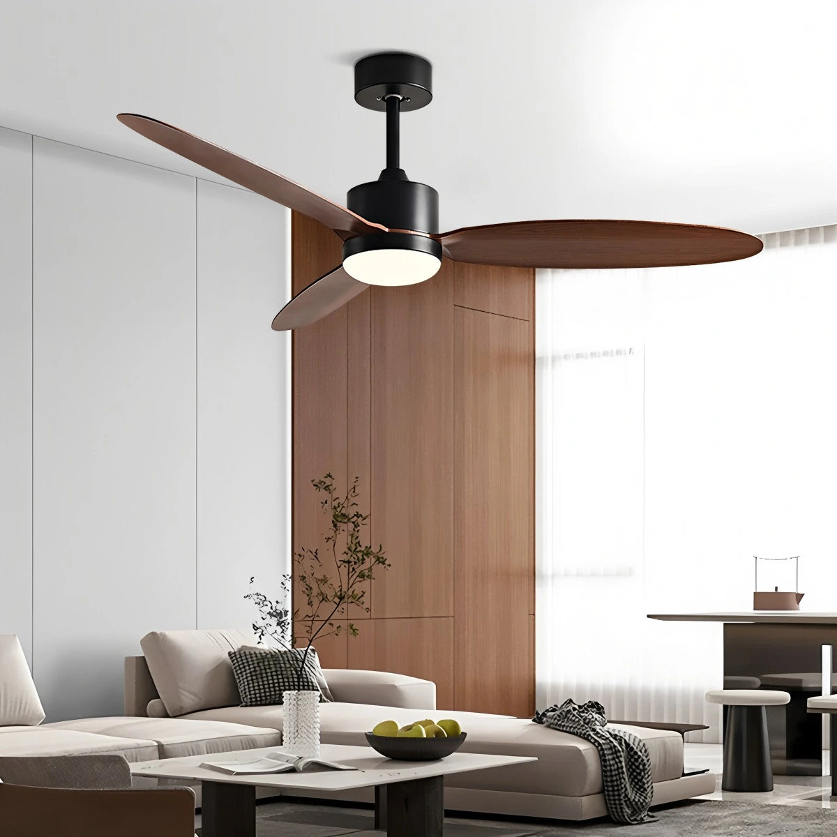 Antizer 3-Blade Ceiling Fan With Light for Bedroom