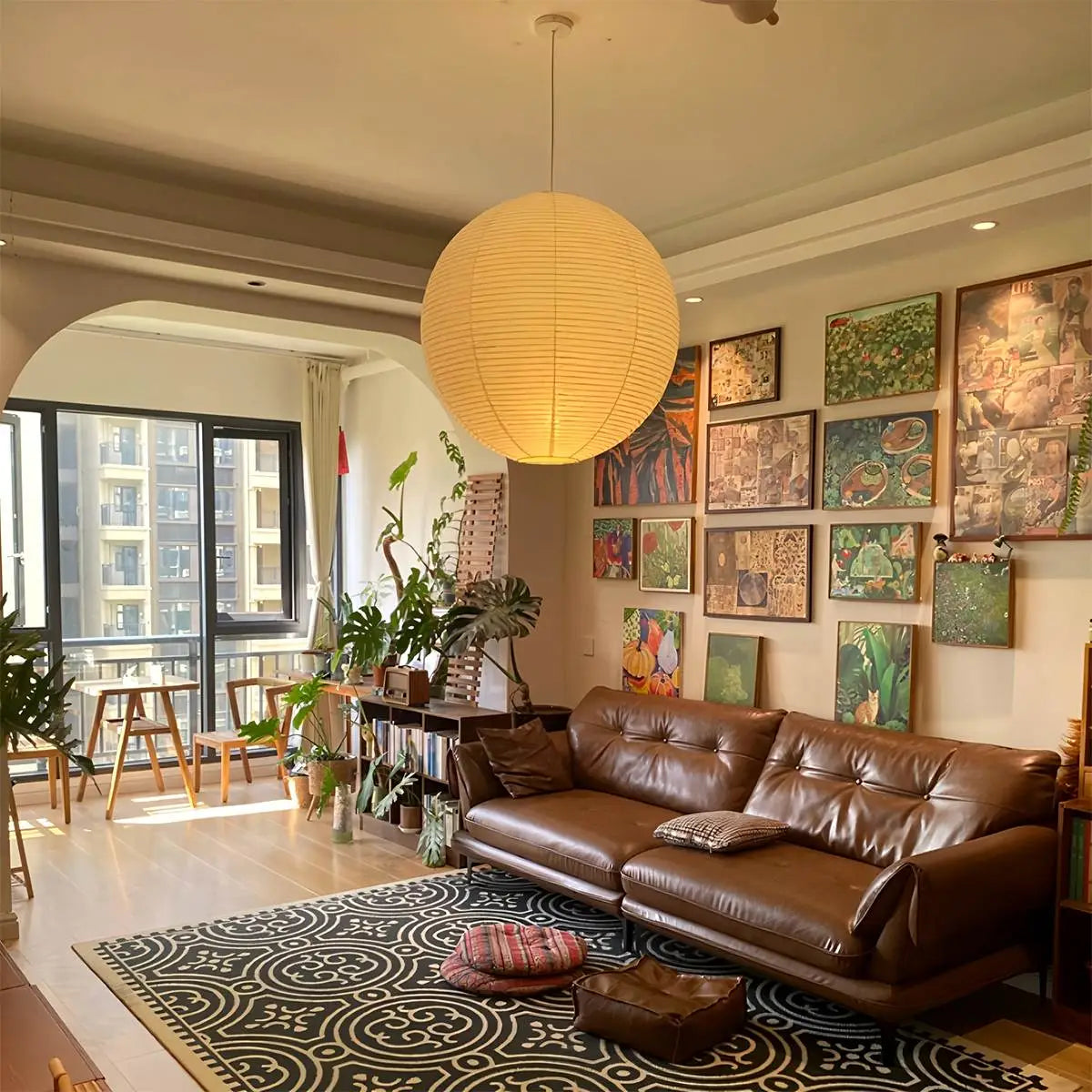 Antizer Akari Spherical Pendant Light for Living Room