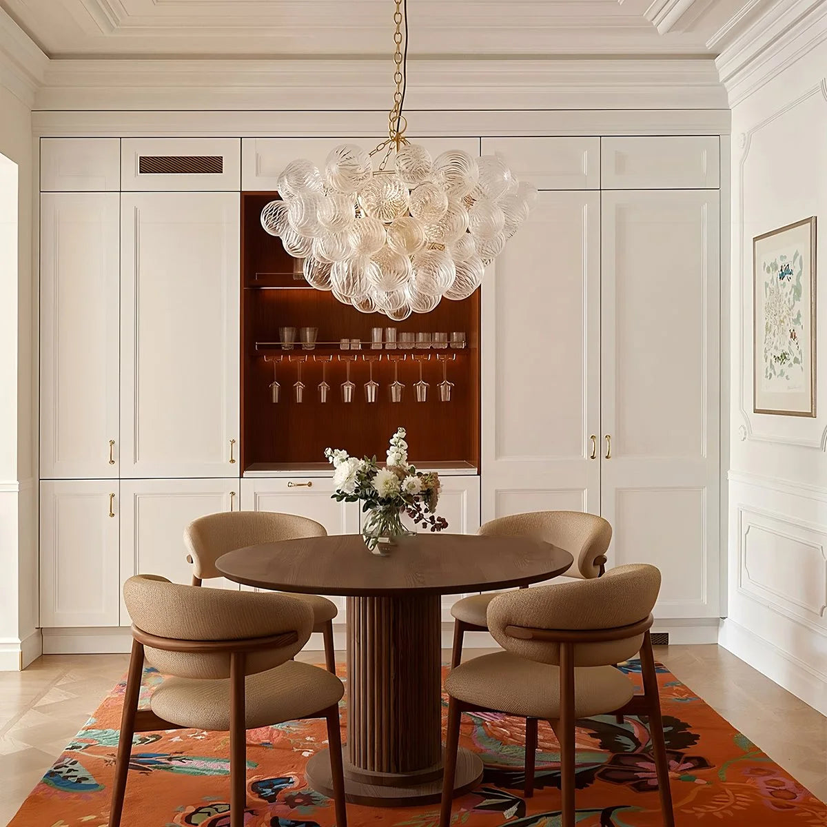 Antizer Vortex Glass Bubble Ball Chandelier