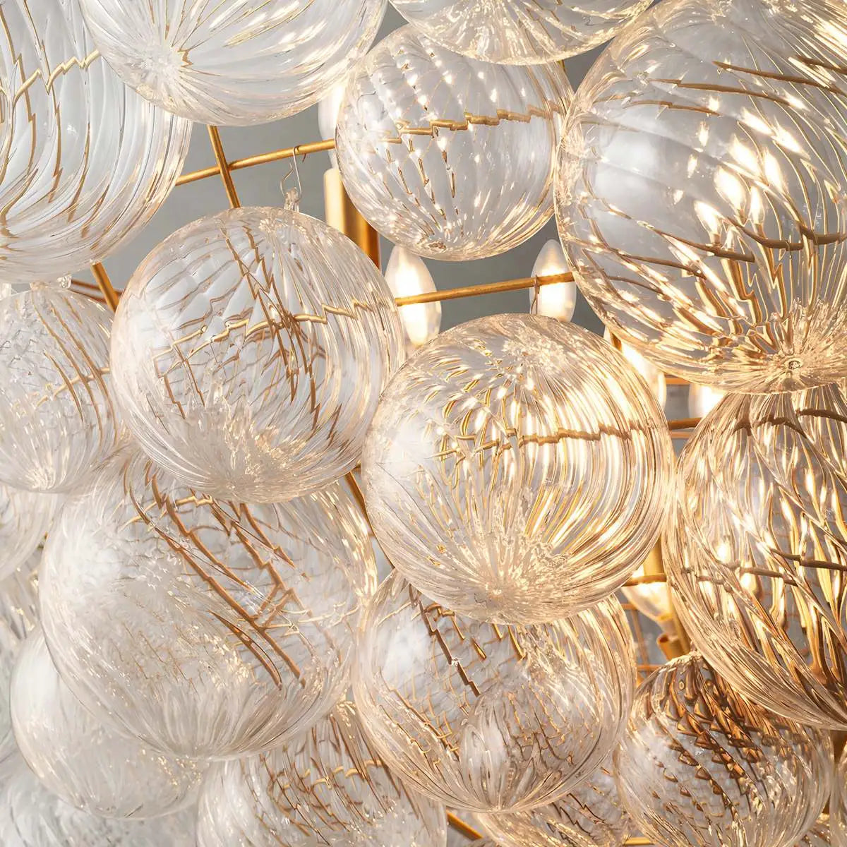 Antizer Vortex Glass Bubble Ball Chandelier
