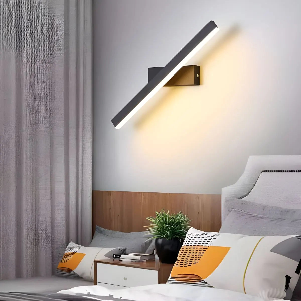 Antizer Bedroom Edge Rotatable Wall Sconce Black