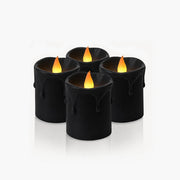 Antizer Black Drip Flameless Votive Candles 12 Pack × 36