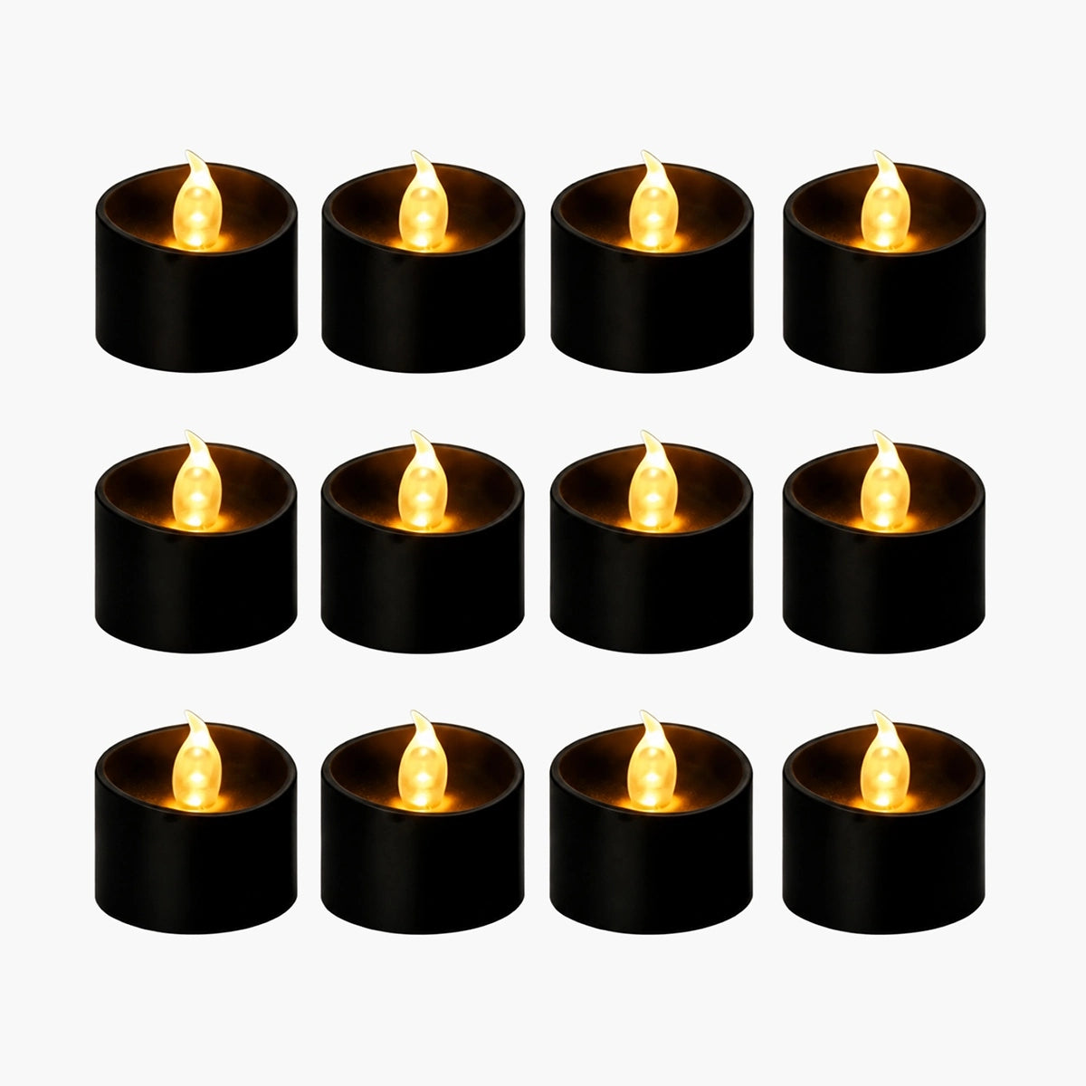 Antizer Black LED Flameless Candle Tealights 100 Pack × 18