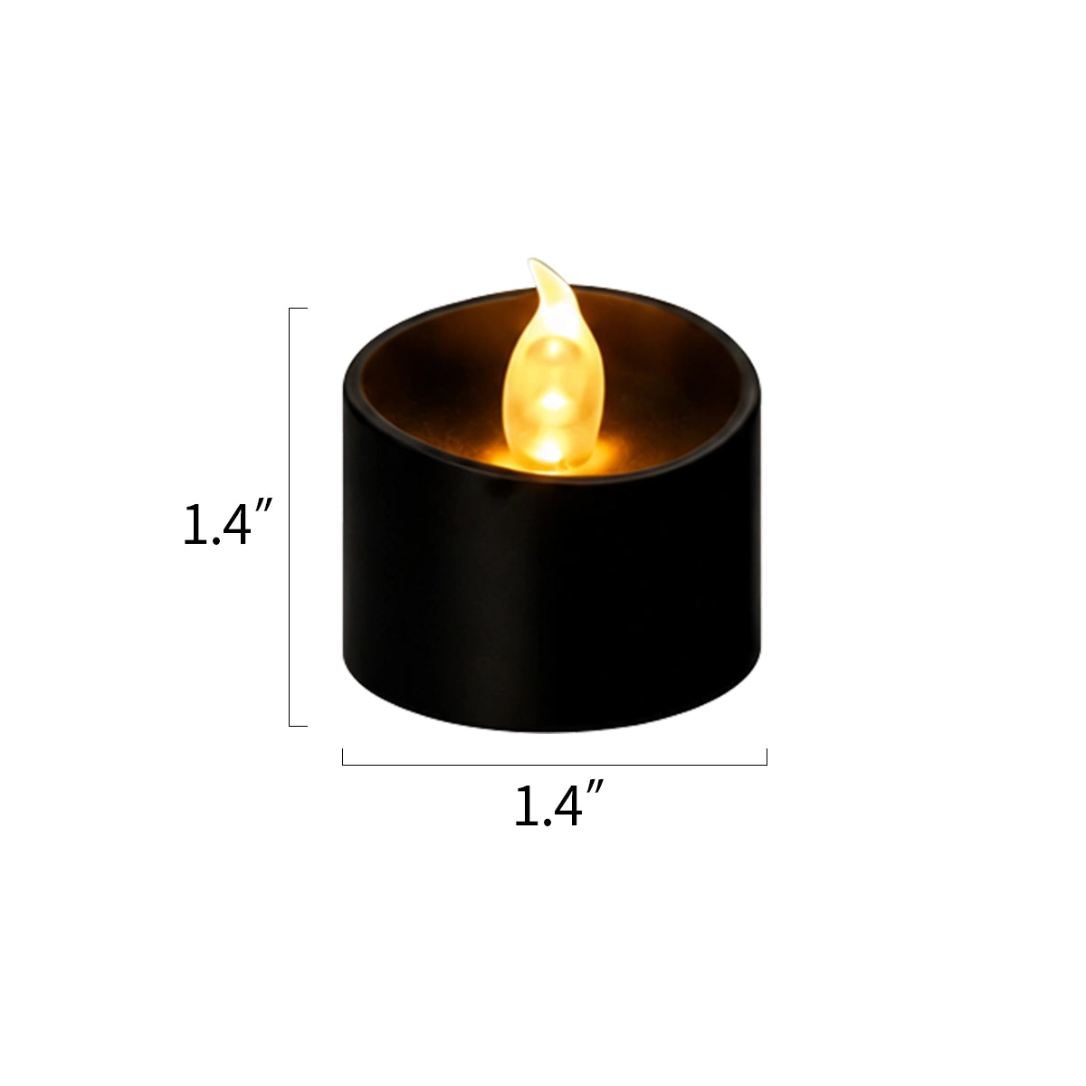 Antizer Black LED Flameless Candle Tealights 100 Pack × 18