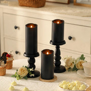 Antizer Black LED Flameless Paraffin Candle 9 Pack × 8