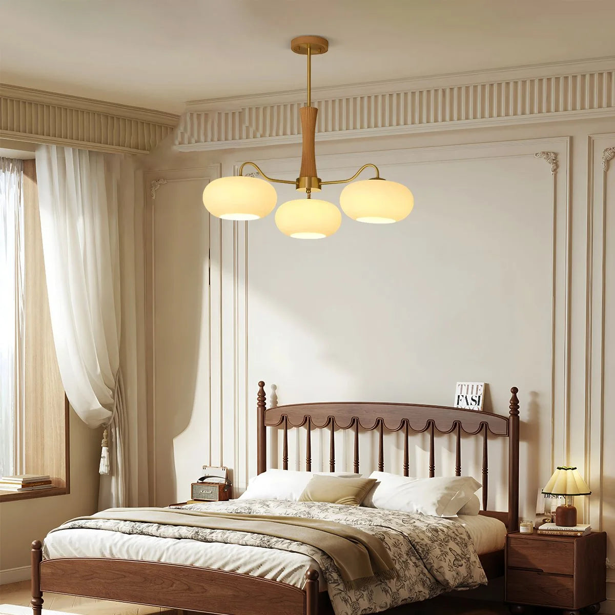 Antizer Brass Wooden Persimmon Chandelier