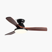 Antizer Vintage 3-leaf Wood Ceiling Fan Lamp
