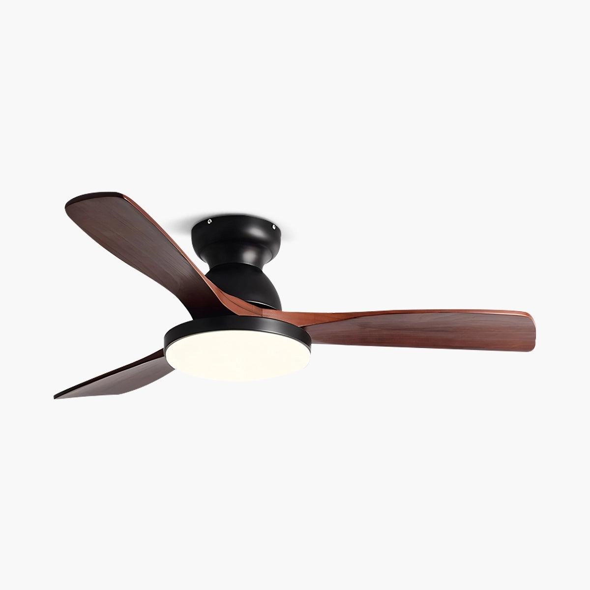 Antizer Vintage 3-leaf Wood Ceiling Fan Lamp