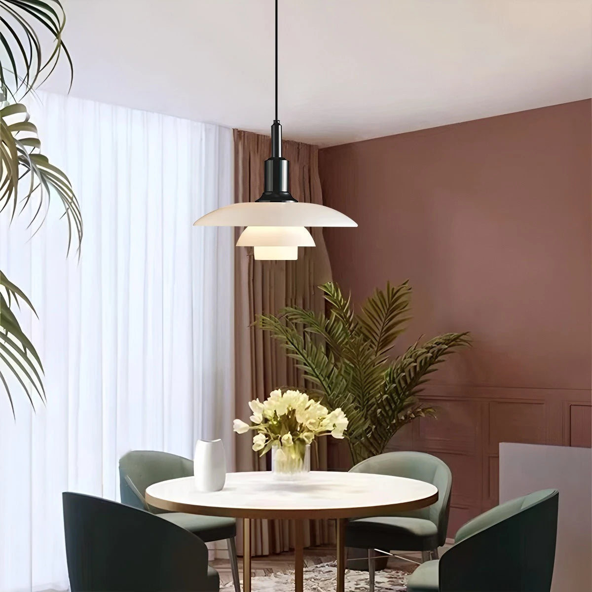 glass pendant light for dining room
