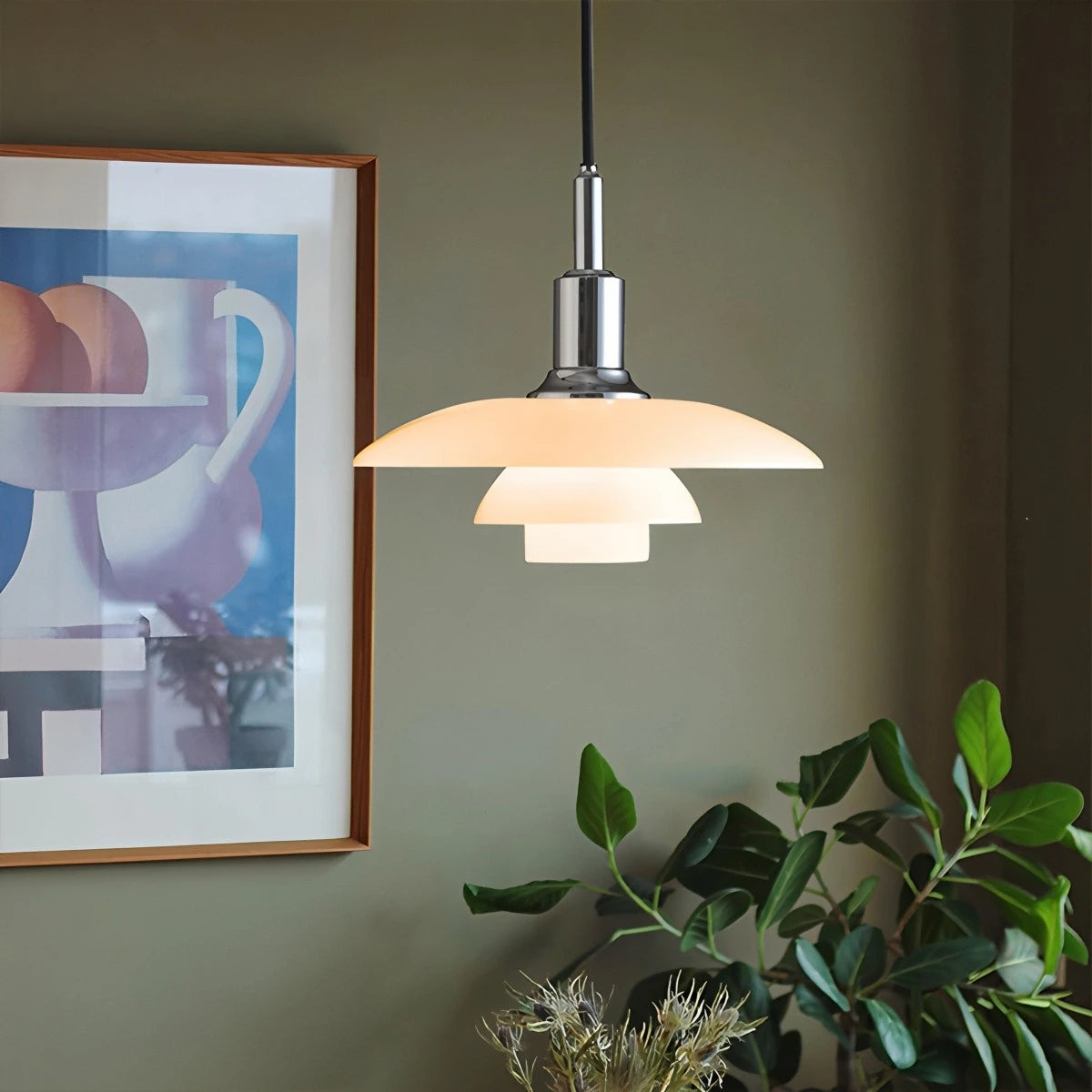 modern glass pendant light