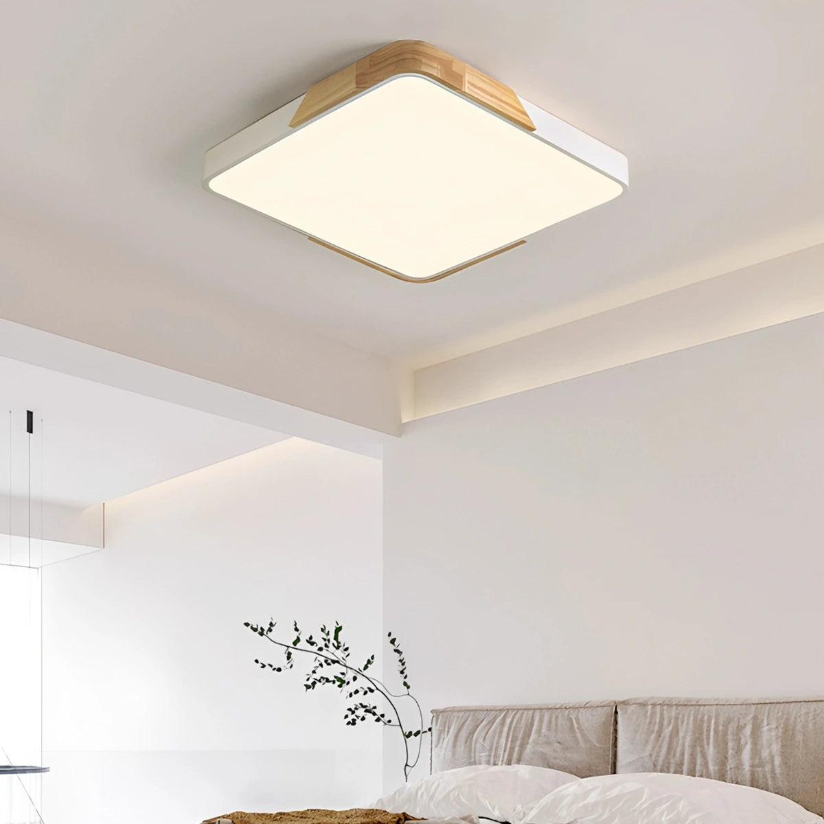 natural wood ceiling light