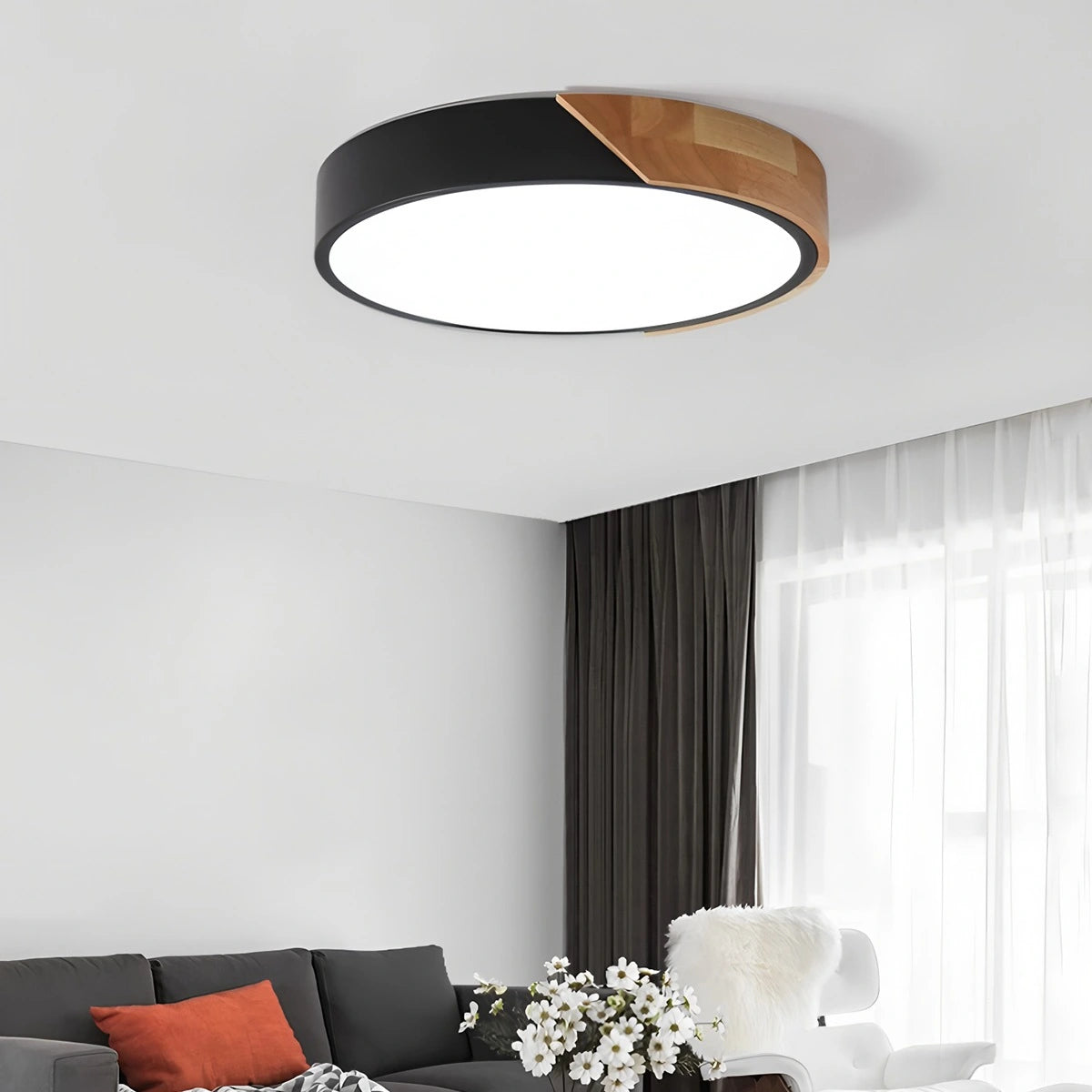 natural wood ceiling light