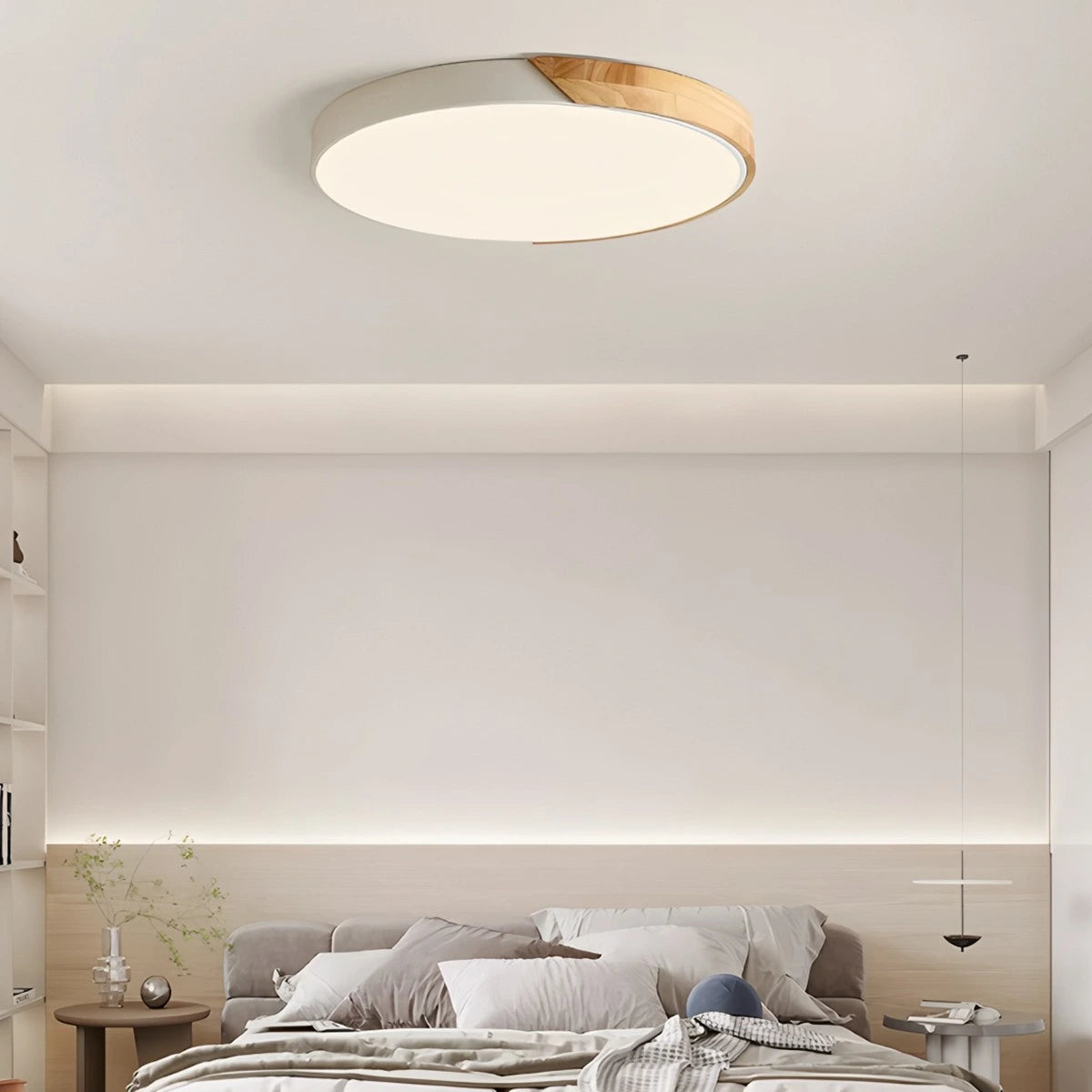 wood flush mount ceiling light