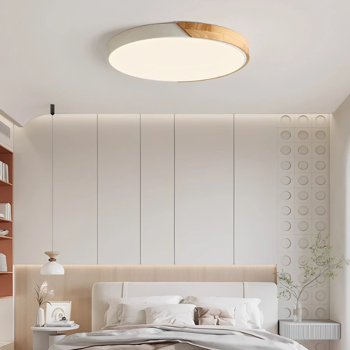 wood ceiling light for bedroom
