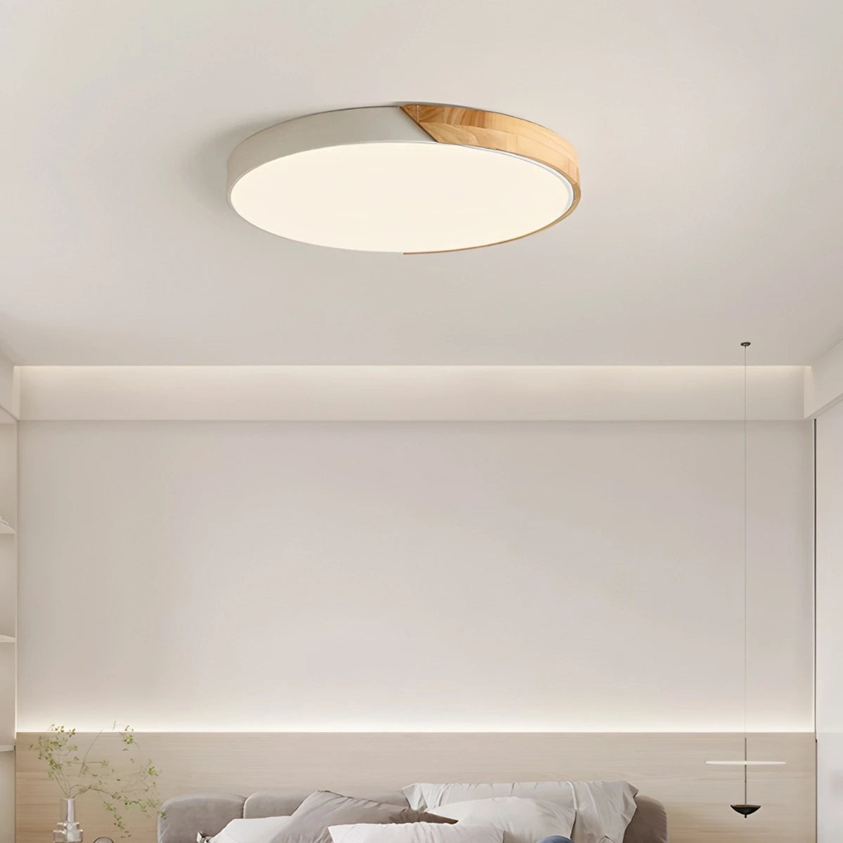 natural wood ceiling light