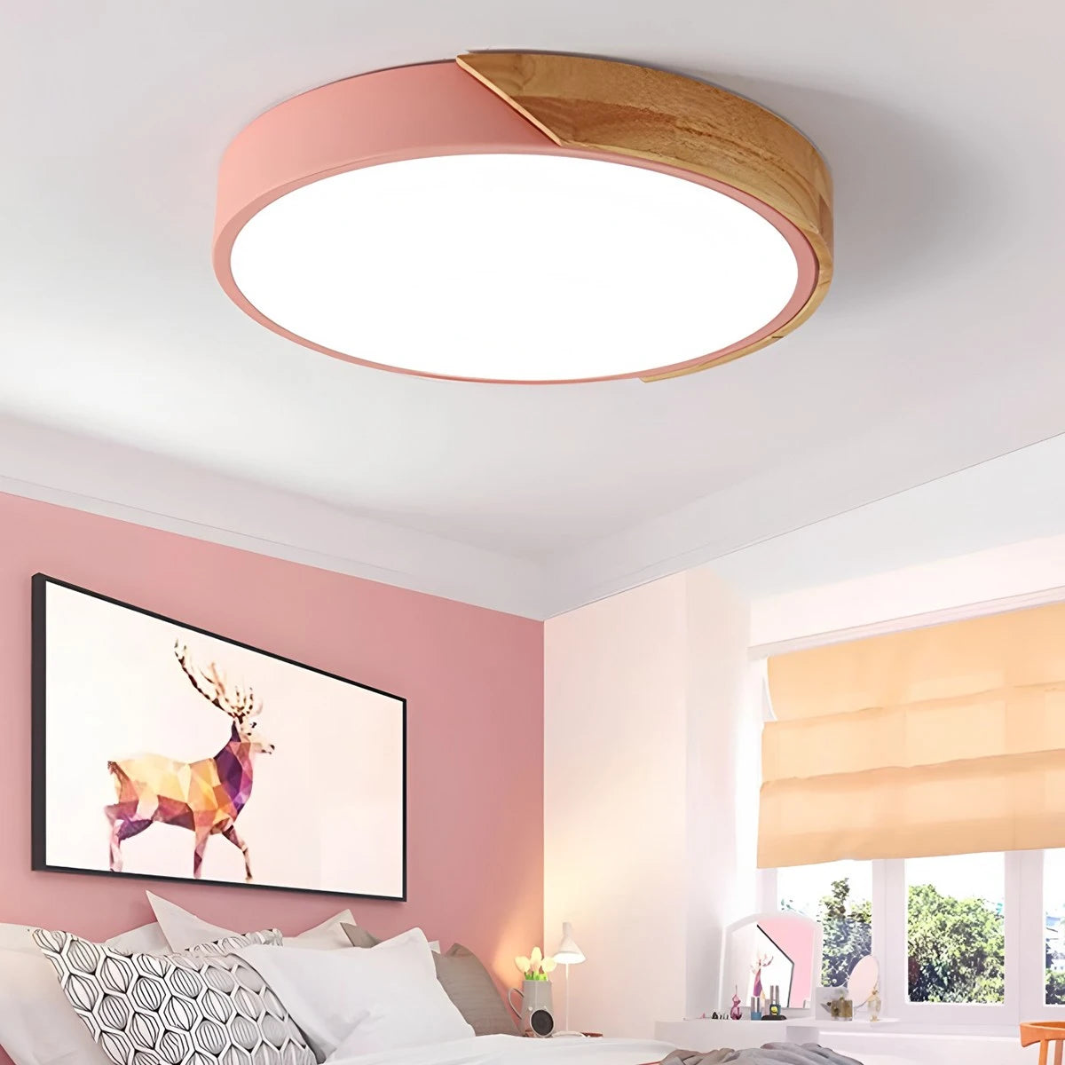 minimalist wood ceiling light