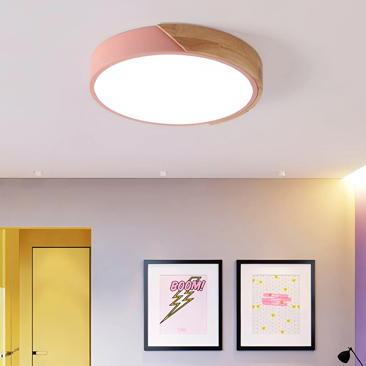 minimalist wood ceiling light