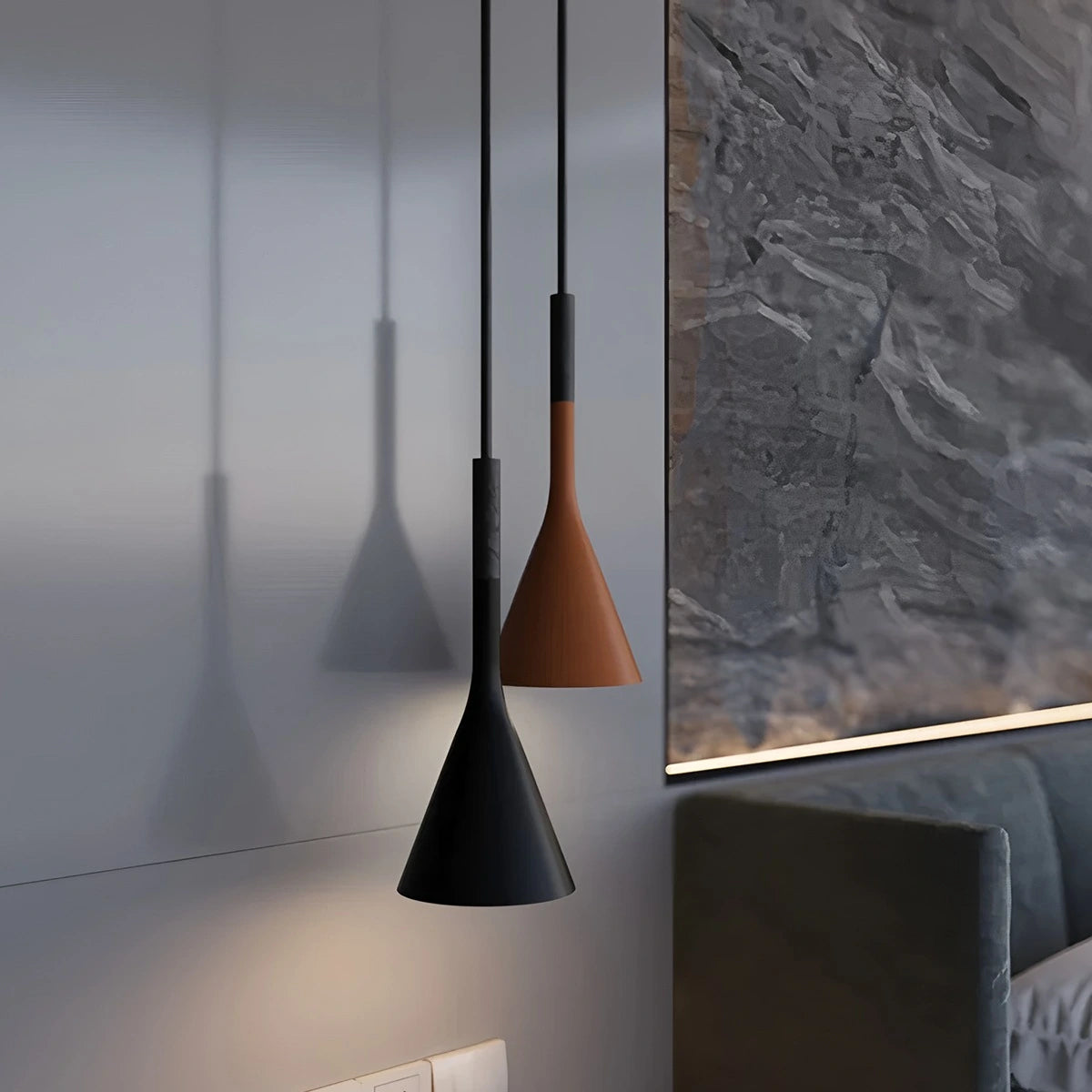 modern cone pendant light