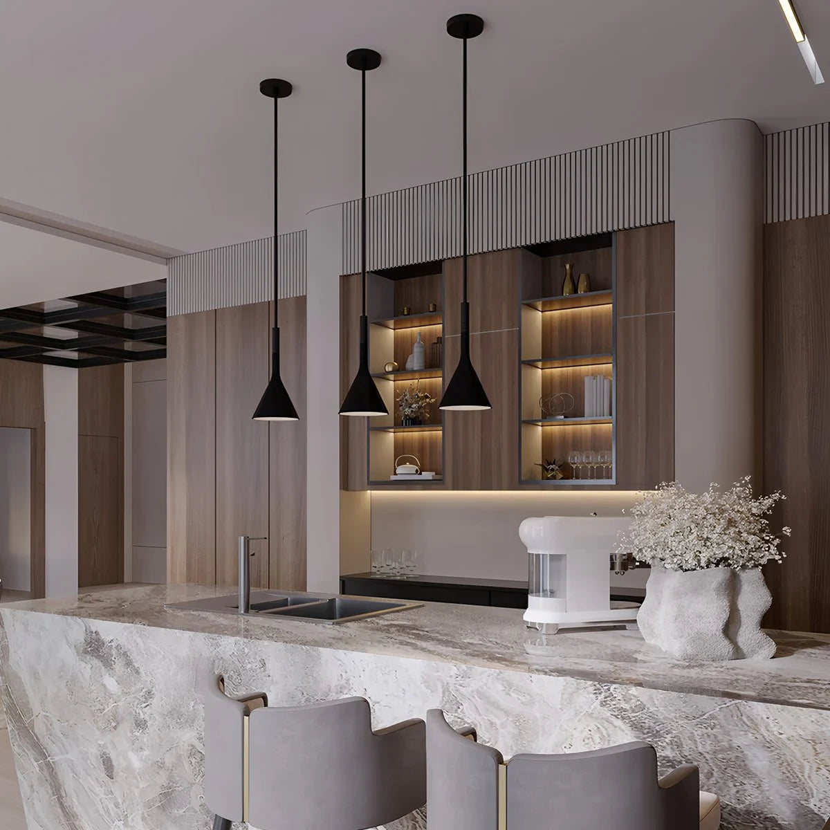 cone pendant light for kitchen island