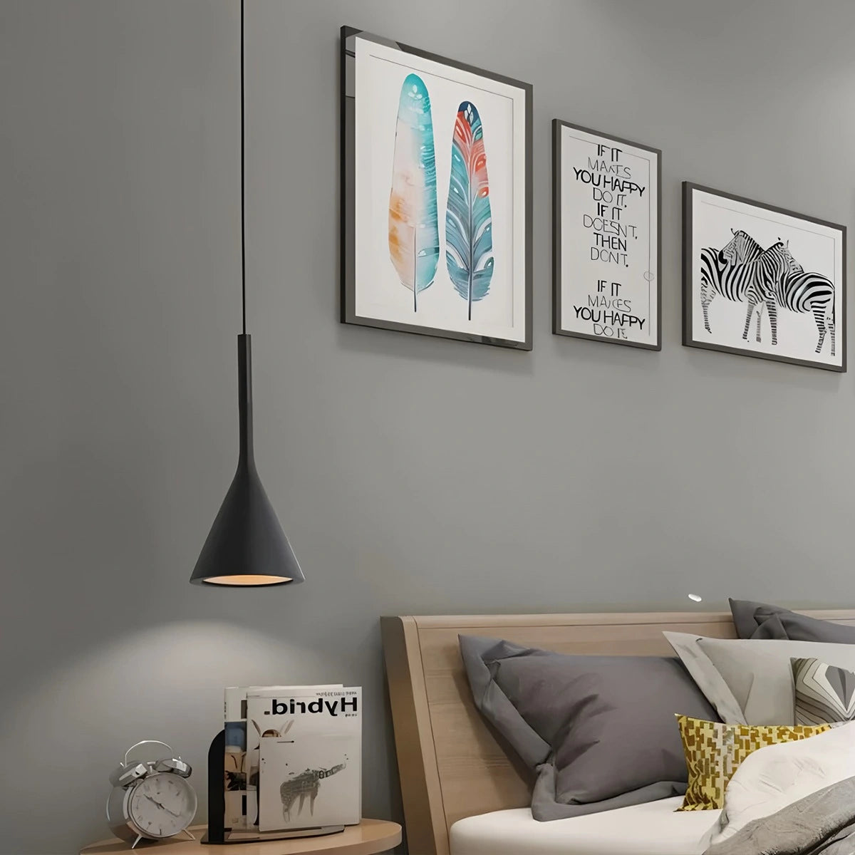 cone pendant light for bedroom