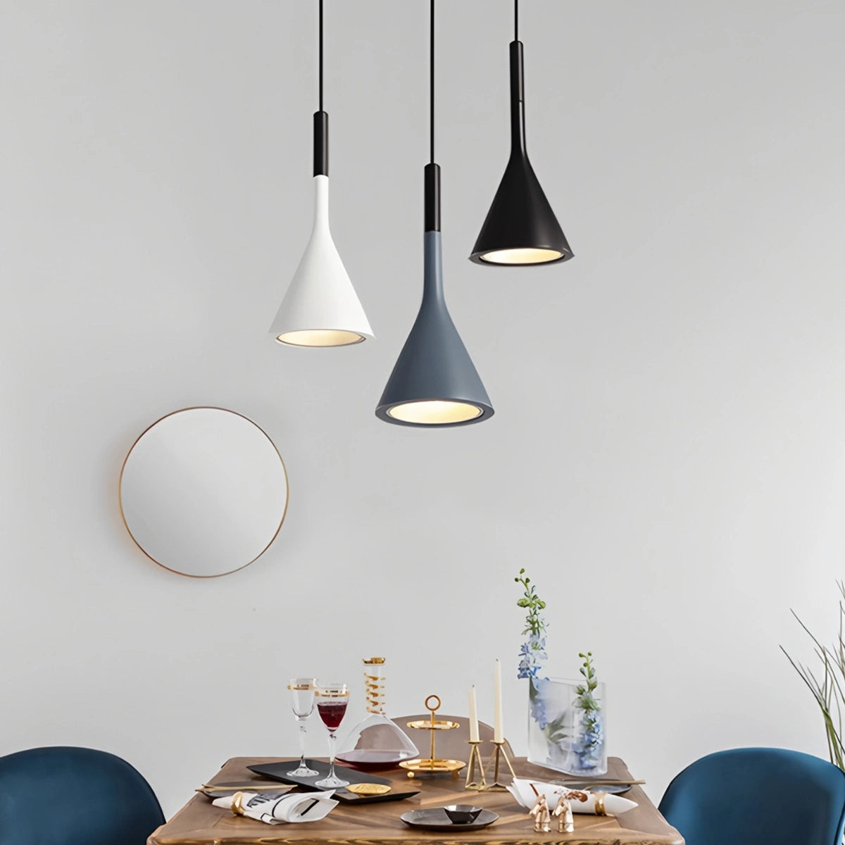 modern cone pendant light