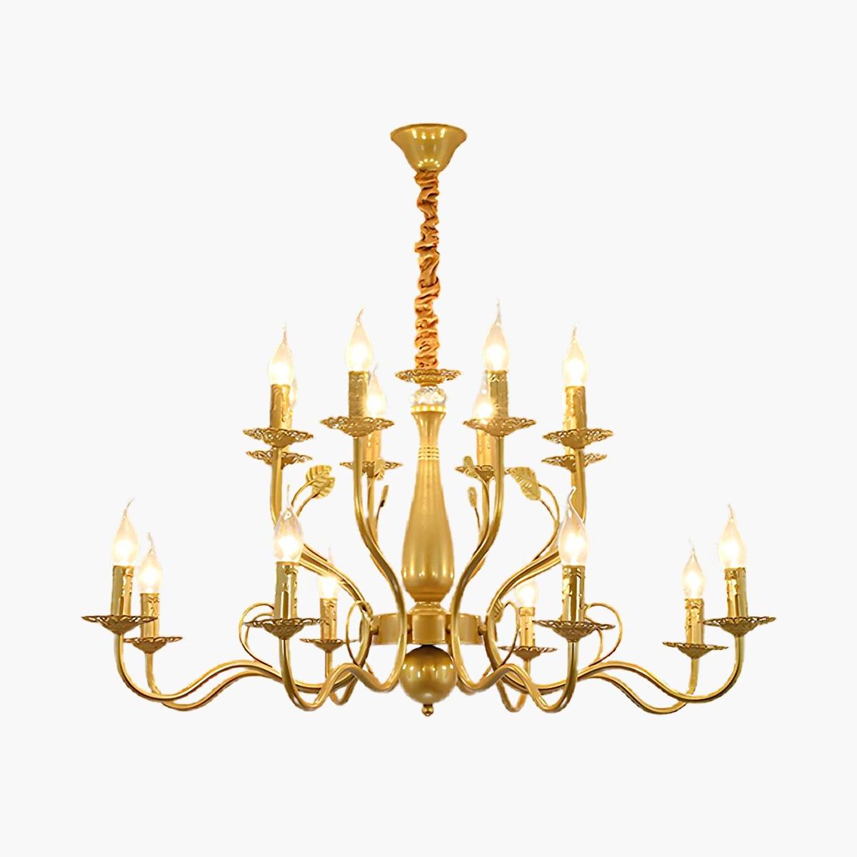 Antizer Double Layered Candle Chandelier for Dining Room