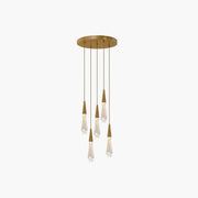 Antizer Drop Crystal Chrome Pendant Light for Bedroom