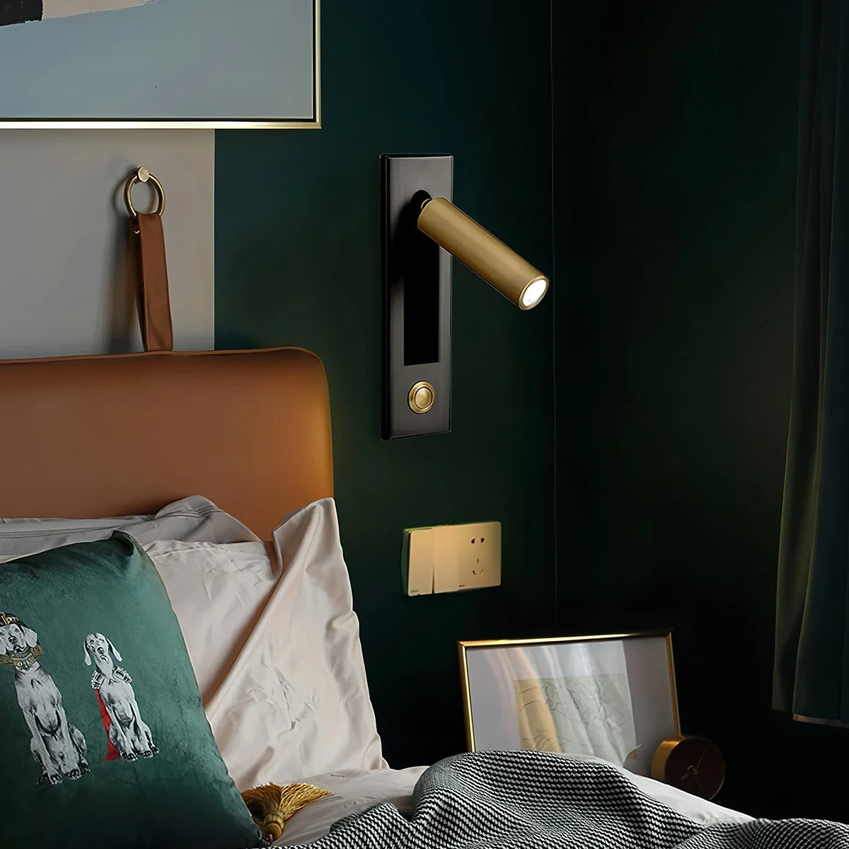 LED recessed wall light for bedroom