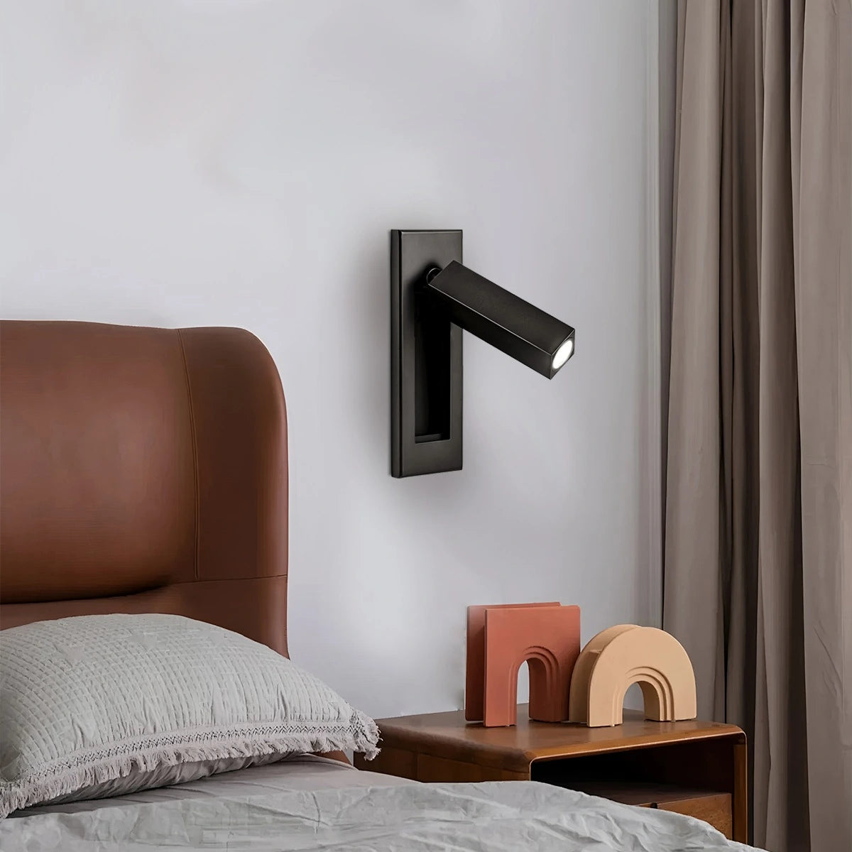 LED recessed wall light for bedroom