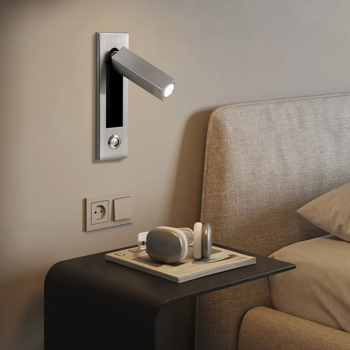 LED recessed wall light for bedroom