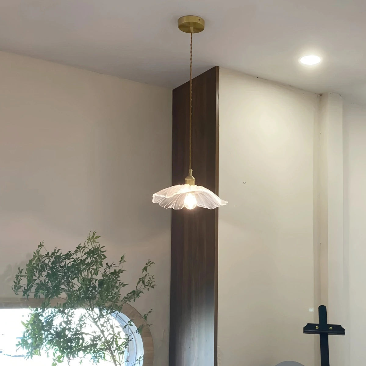 Antizer European Style Copper Glass Ceiling Lamp-J