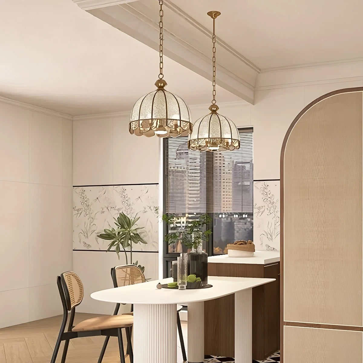 Antizer European Style Copper Pendant Light for Living Room