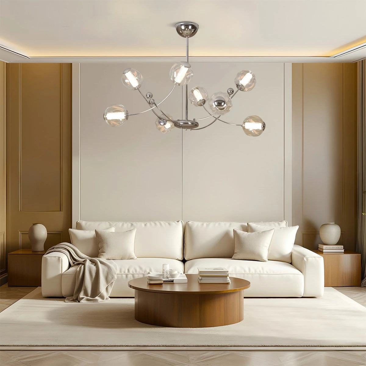 Antizer French Minimalist Glass Ball Chandelier